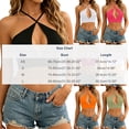 thumbnail image 3 of Noric Women's Halter Tank Top Sleeveless Crisscross Cut Out Summer Crop Top Casual Going Out Vacation Beach Cami, 3 of 6