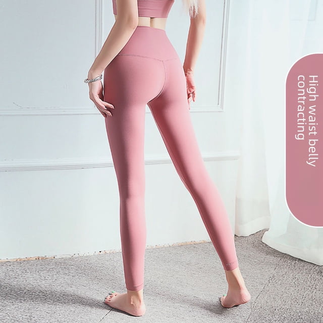 Pantalones de yoga de cintura alta para mujer, pantalones ajustados elásticos para deportes al aire libre, ropa de yoga estrictamente seleccionada de Europa y América