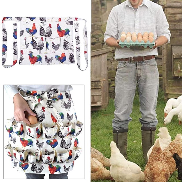 Delantal Recolector de Huevos Macarena 12 Bolsillos 50x35cm