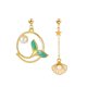 thumbnail image 2 of Pendientes asimétricos de sirena Pendientes de gotas de aceite de color personalizados Pendientes de perlas Wmkox8yi  sjalhkljlk4970, 2 of 2