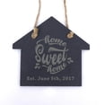 thumbnail image 1 of Darling Souvenir MADE WITH LOVE Custom Home Sweet Home Engraved Slate Christmas Ornament with String Personalized Housewarming Gift, 1 of 4