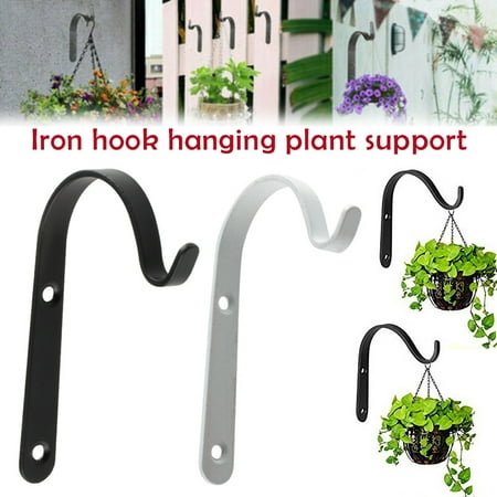 

1/4/10 Pcs Hanging Basket Brackets Metal Strong Outdoor Wall Garden Hook Decoration