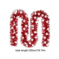 thumbnail image 3 of 78.74 Inch Red Artificial Christmas Flower Garland, Flexible Tinsel Vine for Wall Fence Railing Xmas Tree Holiday Party Indoor Outdoor Decor, 3 of 9