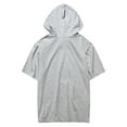 thumbnail image 5 of DPTALR George Short Sleeve Hoodies for Men Hoodies Summer Sweatshirt Lightweight Breathable GrayBig and Tall Men M, 5 of 8