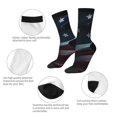 thumbnail image 3 of Gaeub American Flag Waving Print Print Adult Crew Socks,Mid-Calf Socks,Stylish & Comfortable Adult Socks for Men & Women,Crew Athletic Socks for Sport Running Traveling, 3 of 6