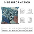 thumbnail image 5 of PRATYUS  Coastal Pillow Covers Coral Branch Ocean Themed Beach Decor Throw Pillows Turquoise Navy Blue Beachy Nautical Summer Outdoor Decorative Cushion Cases for Couch Decorations White, 5 of 5