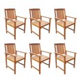 thumbnail image 3 of vidaXL 7 Piece Outdoor Dining Set Solid Acacia Wood, 3 of 5