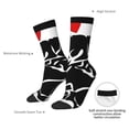 thumbnail image 4 of KLL Red Heart And Puppy Of Bulldog Print Cool Socks Men's Women's Crew Socks Funny Crazy Novelty Stockings, 4 of 6