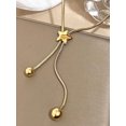 thumbnail image 2 of Collar Largo de Cadena Dorada con Estrella y Bolas, 2 of 4