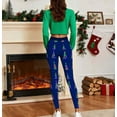 thumbnail image 5 of Gamivast Christmas Leggings for Women Soft Striped High Waisted Christmas Tree Pajama Pants Stretchy Tummy Control Ankle Length Workout Running Leggings Winter Fashion Outfits, 5 of 6