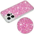 thumbnail image 4 of for iPhone 14 Pro Max Glitter Case, Cute Bling Sparkle Shiny Slim Soft Silicone Reflective Clear TPU Bumper Women Girls Shockproof Protective Phone Case for iPhone 14 Pro Max, Pink, 4 of 7