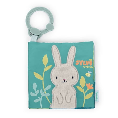 Ingenuity Storytime Sylvi Soft Baby Crinkle Book - 6 Pages - Sensory Surprises - Ages 0M+