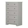 thumbnail image 2 of South Shore Vito 5-Drawer Chest for Adult, in Soft Gray, 2 of 11