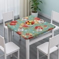 thumbnail image 3 of Pioneer Flower Floral Print Pattern Square Fitted Tablecloth with Elastic Edge,Square Table Cover,Washable Elastic Table Cover for Home Kitchen Party Decor 34"x34", 3 of 6