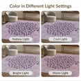 thumbnail image 7 of ODIKA Fluffy Shape Pink Abstract Inspired Spotted Purple Furry Outline Non-Slip Flatwoven for Living Room, Under Sectional, Family, 7 of 7