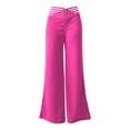 thumbnail image 3 of Women's Hollow Belt Pants High Waist Casual Wide Leg Pants, 3 of 3