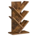 thumbnail image 4 of Rustic Brown 5 - Tier Tree Bookshelf - Space - Saving Corner Shelf. Ideal for Holding Books, CDs, Games in Bedroom, Living Room, or Home Office, 4 of 6