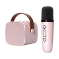 thumbnail image 4 of Portable Bluetooth Speaker with Wireless Microphone, Handheld Mics Speaker Machine, Portable Speaker System for Playroom Family Outing K1 Pink Single Mic, 4 of 8