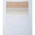 thumbnail image 2 of Olga Women's Secret Hug Hipster Silky Microfiber Panties, White (3 Pack), 2 of 9