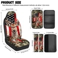 thumbnail image 6 of Xoenoiee Deer Camo American Flag Print 5 PCS Automotive Seat Covers for Cars Trucks and SUVs, Car Seat Covers for Front Seats, Seat Belt Pads and Center Console Cover, Leather Auto Interior Covers, 6 of 7