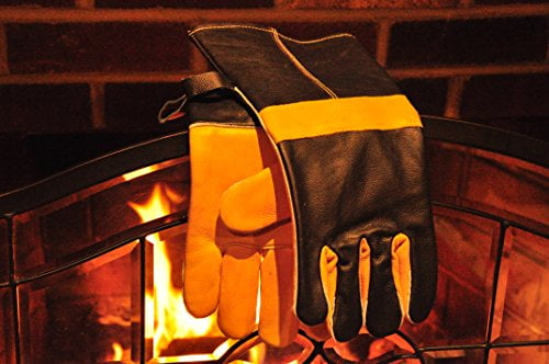G & F 8115 BBQ Leather Gloves Premium Grain Grill Heat Resistant 14.5 Inches 