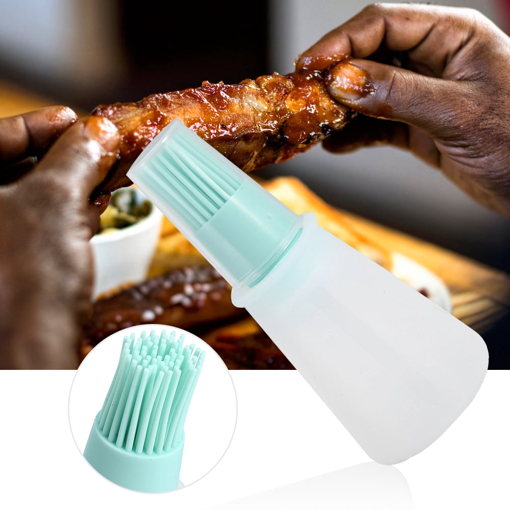 Bouteille d'Huile en Verre Distributeur d'Huile d'Olive en Verre Distributeur de Vinaigre d'Huile avec Buse pour Cuisine et Barbecue