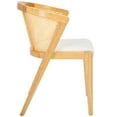 thumbnail image 6 of SAFAVIEH Edan Mid-Century Polyester Solid Dining Bistro Chair, Natural/White, 6 of 13