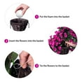 thumbnail image 5 of ZZ Artificial Faux Hanging Flowers Plants Basket for Outdoor Outside Porch Decoration, UV Resistant Fake Silk Purple Morning, 5 of 6