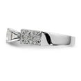 thumbnail image 3 of 14K White Gold Ring Band Engagement Semi Mount Peg Set center Stone Mounting Round Diamond, Size 5, 3 of 8