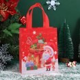 thumbnail image 4 of Lubelski 4Pcs Christmas Gift Bags Reusable Santa Claus Snowman Patterns Tote Bags for Festive Party Decoration, 4 of 8
