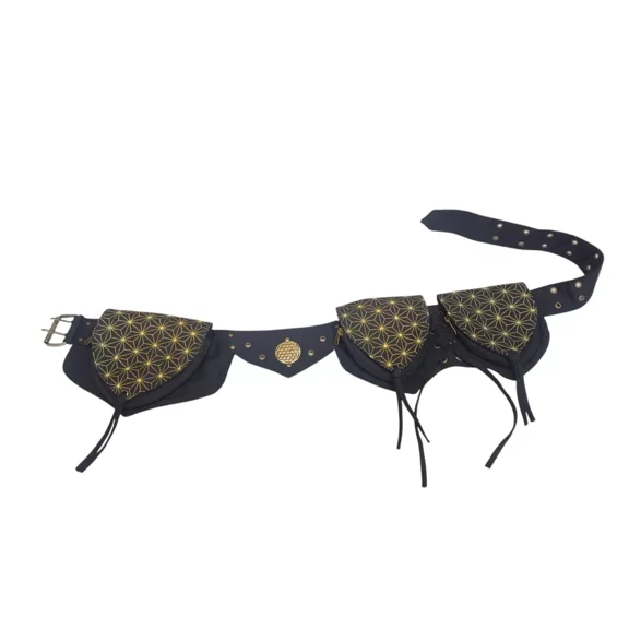 Narayani Crafts Unisex Fanny Pack Utility Waist Bag Cotton Canvas Hip Belt with Pouch Pockets