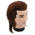 thumbnail image 3 of Hair Mannequin with Human Hair for Barber and Hairdresser Training - Male Styling for Haircut, Braiding, and Cosmetology Practice, 3 of 7