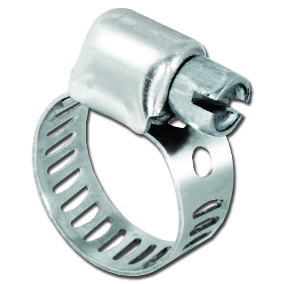 Pro Tie 33203 SAE Size 10 Range 9/16-Inch-1-1/16-Inch Mini All Stainless Hose Clamp, 10-Pack