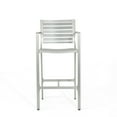 thumbnail image 2 of Noble House Cape Coral Silver Rust-Proof Aluminum 29.50" Barstools (Set of 2), 2 of 7
