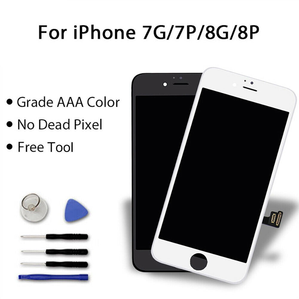 for iPhone 7 Screen Replacement White LCD Display 3D Touch Screen Digitizer Frame Assembly Full Set with Free Tools and Professional Glass Screen Protector for iPhone 7 4.7 inches 7 White 