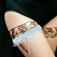 thumbnail image 4 of Bride Garter Lace nupcial Garter Bowknot muslo Garter Sexy Leg Band Anillo de piernas, 4 of 6