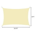 thumbnail image 2 of Rectangle Sun Shade Sail UV Block Waterproof Patio Awning Outdoor Garden Pool Sun Canopy Shelter Cover 13'x16.5' Beige, 2 of 7