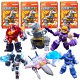 thumbnail image 5 of 1/12Pcs Mini Transformer 5.5cm Optimus Prime bumblebee Megatron Thundercracker Robot Action Figure building block Splicing toys, 5 of 5