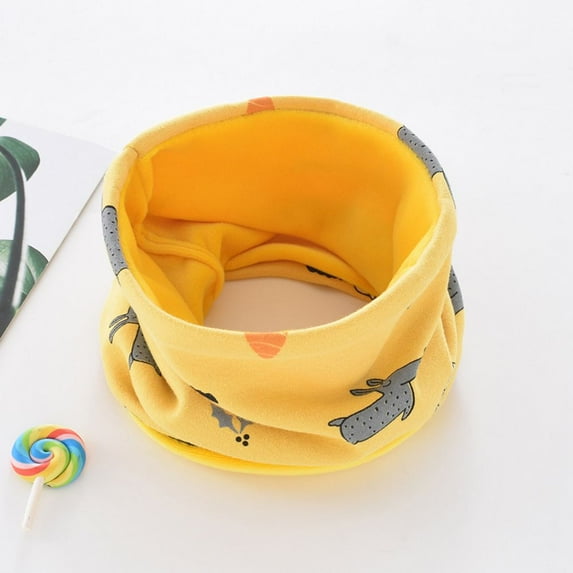 Outdoor Autumn Winter Warm Face Bandana O Ring Plus Velvet Collar Scarves Neck Warmer Kids Bibs Children Scarf 3