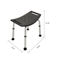 thumbnail image 3 of Equate Shower Bench and Bath Stool, 350lbs Capacity, Black, 3 of 7
