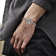 thumbnail image 4 of TANGPOET 925 Sterling Silver San Judas Tadeo Catholic Religious Medal Multi Strand Rolo Chain Bracelet for men, 4 of 5