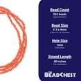 thumbnail image 4 of The Bead Chest Papaya Orange Java Glass Seed Beads (4mm, 48" Strand), 4 of 4