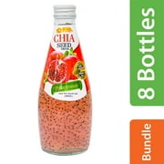 (8 pack) (8 Pack) Vita Food Chia Seed Drink Pomegranate Flavor 9.6oz.