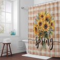thumbnail image 5 of Hello Sunflowers Fabric Shower Curtain Brown Buffalo Plaid Spring Plant Washable Shower Curtains for Bathroom, Waterproof Bath Curtain with Hooks Home Decor 36x72in, 5 of 8