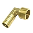 thumbnail image 2 of Conexión de manguera de latón metálico, codo de 90 grados, adaptadores macho con púas de 1/2" - cobre, 20mm x 14mm, 2 of 6
