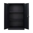 thumbnail image 6 of 42" Storage Cabinet with Adjustable Shelf and Double Locking Doors Metal Folding Filing Storage Cabinet Locking Tool Cabinet Storage Organizer for Office Home Garage Gym School black, 6 of 8