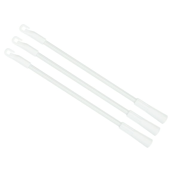 3 Pack 12" Blinds Wand Replacement, Aluminum Alloy Blinds Tilt Wand with Hook and Grip, Vertical Blinds Rod Stick for Window Curtain Opener Accessory, White