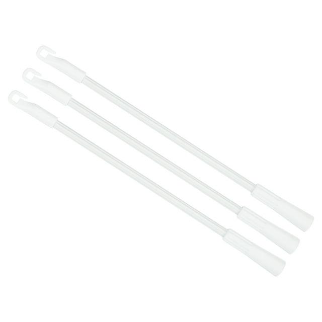 Paquete de 3 varillas de 12" para persianas, varilla de inclinación de aluminio con gancho, accesorio para cortinas