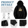 thumbnail image 4 of Men's Long Sleeve Hoodie Pullover Sweatshirt with Pockets - Eid al - Fitr Design featuring Open Book Script Relaxed Fit, 4 of 7