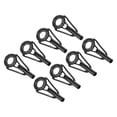 thumbnail image 1 of Unique Bargains Kit de Réparation d'Embout de Canne à Pêche en Acier Inoxydable 2,8 mm, Guide d'Anneau de Perche, Remplacement, Noir, Lot de 8, 1 of 5